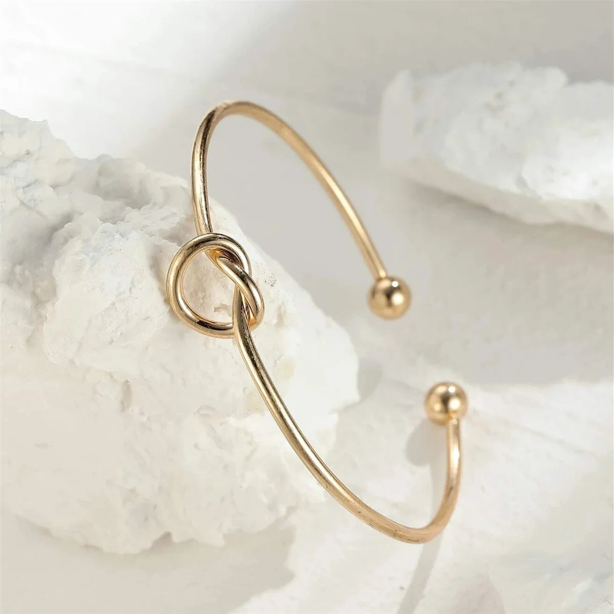 Olya – Bracelet manchette tendance en acier inoxydable, finition or ou argent