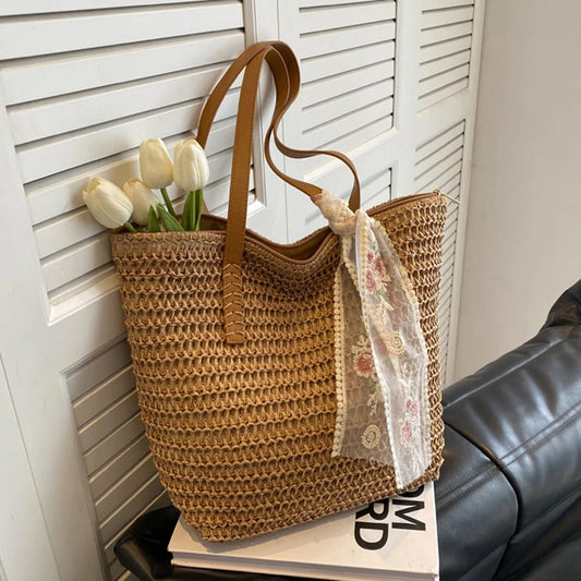 Naïa – Sac cabas femme en paille au style bohème et estival